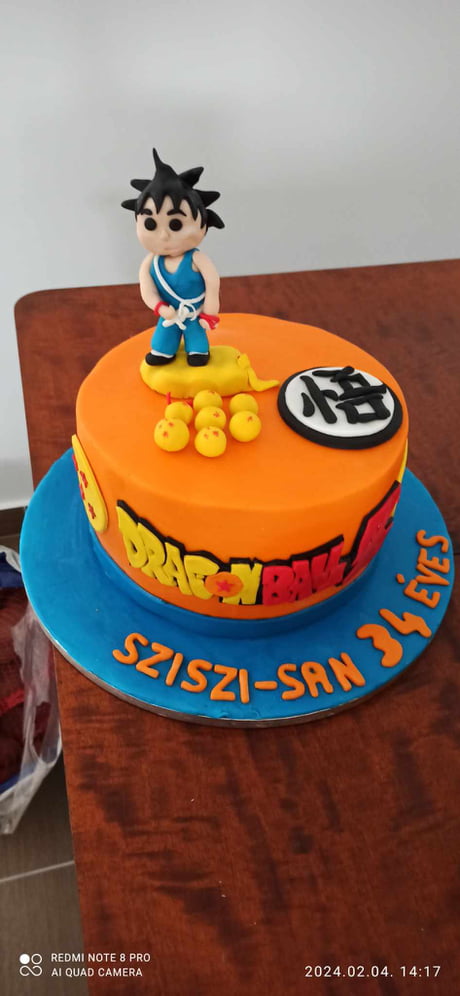 Goku from dragon 🐉 ball z 🟠 Birthday cake Swipe to see some great  feedback from a first time customer 🧡 . . . . . . #cakesbyyv... | Instagram