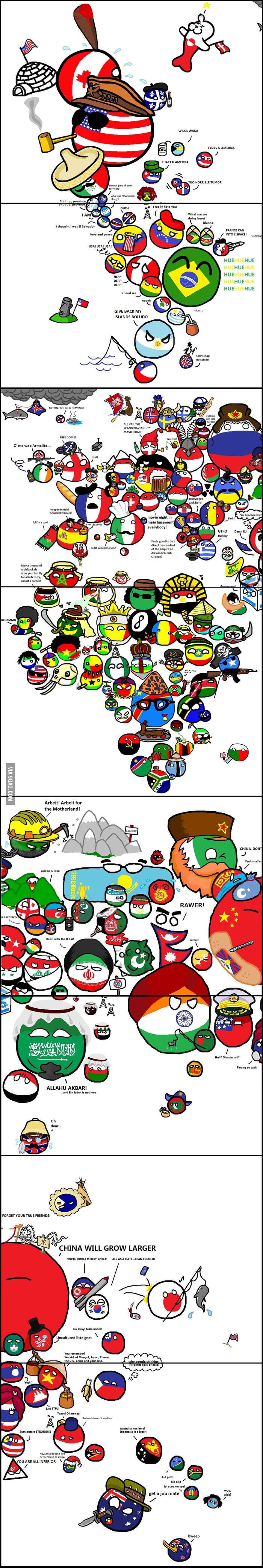 Polandball World Map - 9GAG