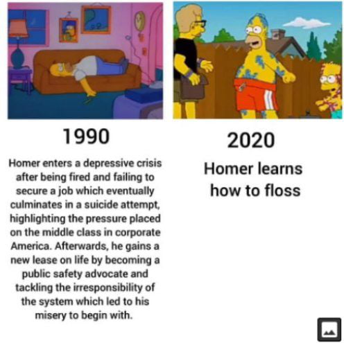 The Simpson don't get worse every year, they just reflect the society of the time they are in