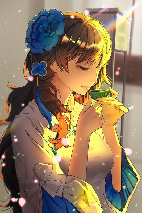 Desktop Wallpaper Tanya Degurechaff Drinking Tea Anime Girl Blonde Anime  Hd Image Picture Background E0aoq3