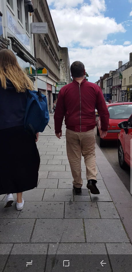 Either his jacket is backwards, or his head and feet are - 9GAG