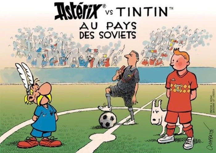 Images from France x Belgium match