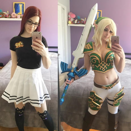 In and out of cosplay Fem Link by Kasai Cosplay 9GAG