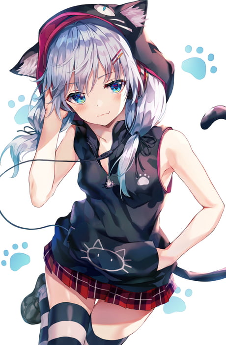 anime neko hoodie