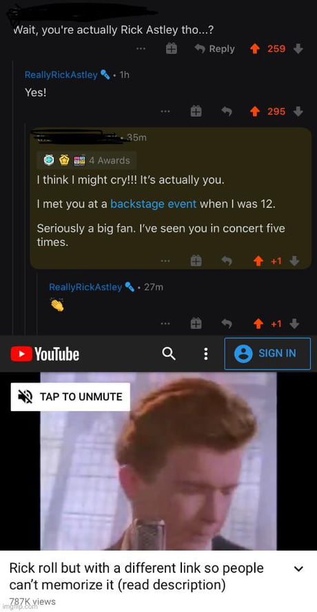 This madlad rickrolls  themselves - 9GAG