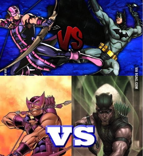 After seeing the batman vs hawkeye post I just imagined how great this  other battle would be - 9GAG