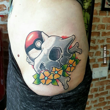 Cubone Skull Tattoo