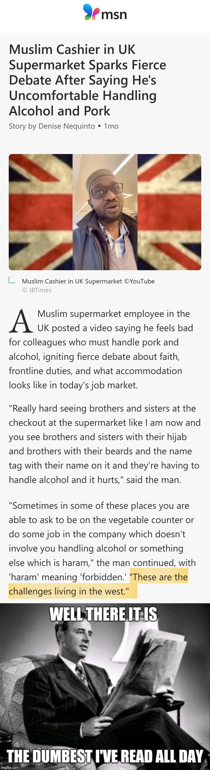 Why do these people keep coming to the West when this is how they feel about our way of living?