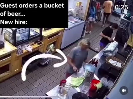 They had ordered a bucket of beer
