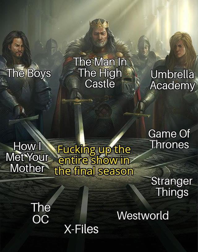 Almost every good show ends up like this.