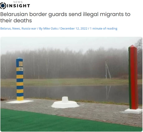 Belarus is sending groups of migrants across the border with Ukraine into minefields and UA guarded positions as a way of scouting out the border regions.