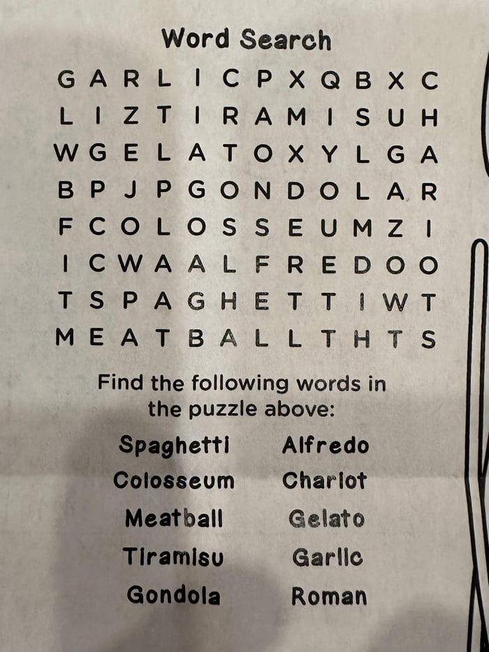 word-search-on-the-kids-menu-where-we-ate-dinner-roman-is-no-where