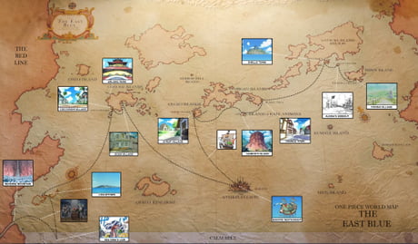 One Piece Anime World Map 