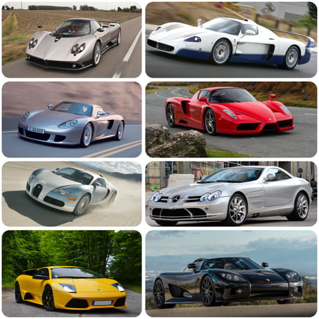2000s greatest supercars, Zonda F, MC12, Carrera GT, Enzo, Veyron , SLR  McLaren, Murcielago and CCX, which one is your favourite? - 9GAG