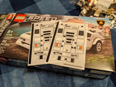 Just bought the new Lamborghini Countach and it came with an extra sticker  sheet! A small victory for me who is now going to BrickLink the missing  parts to make another one