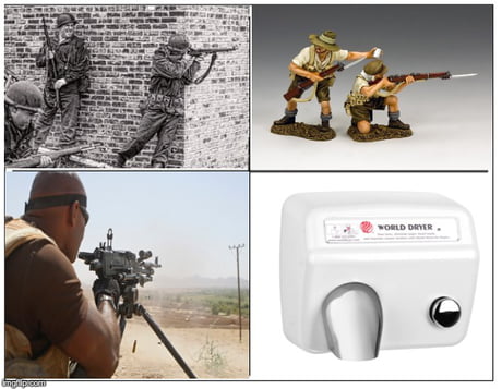 Military Men Using Communal Toilets Military Men Using Communal Toilets