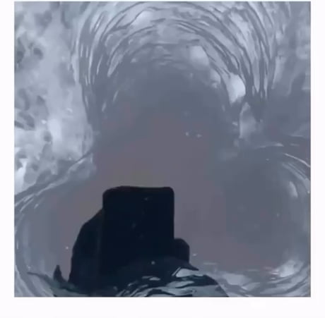 A man filming an Arctic ice hole accidentally captured a seal surfacing