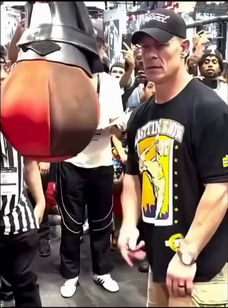 John Cena demonstrates his punching power