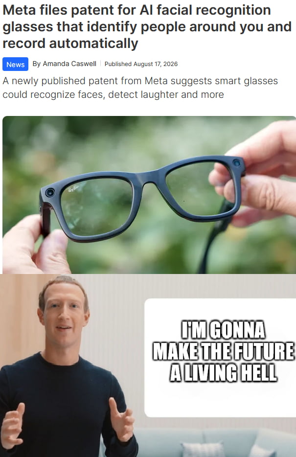 This POS already ruined society with facebook, now he's just gonna crank it up a notch