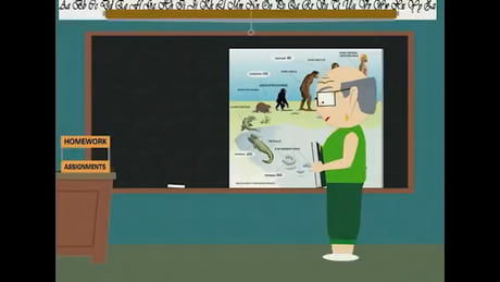 Mrs. Garrison explains evolution