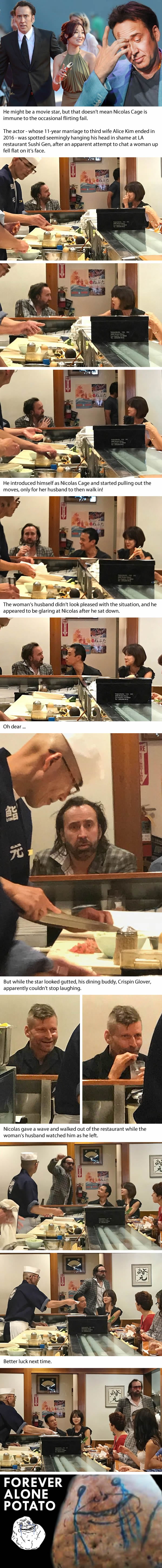 Divorced Nicolas Cage Looked Embarrassed After 'Flirting Attempt' Went So Wrong