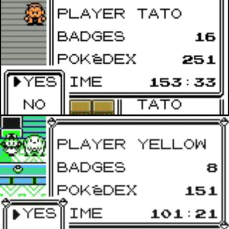 After so long, I finally caughtcem all: Pokemon Crystal and Pokemon Yellow,  no cheats! Coming soon Pokemon Emerald and Platinum - 9GAG