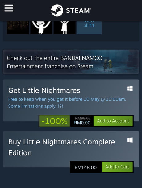 Little Nightmares is Free on Steam