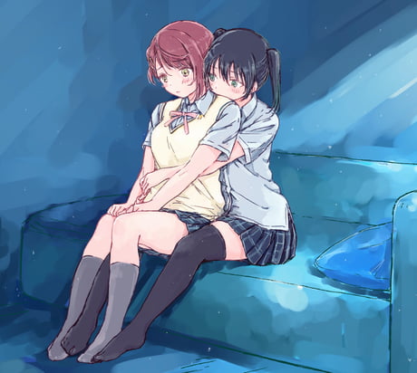 Anime Sad Hug Togas GIF  GIFDBcom