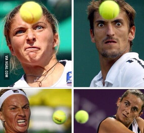 Close Up Pictures Of Tennis Players Just Look Like People Trying Really Hard To Control Their Telekinetic Powers 9gag