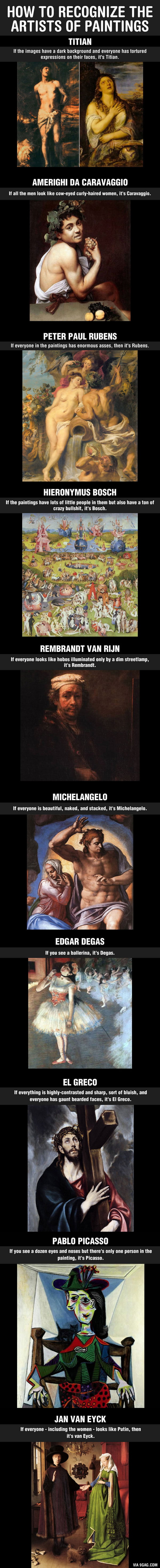 Funny And Useful Ways To Learn The Differences Between Famous Artist