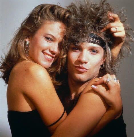 Diane Lane and Jon Bon Jovi, 1985. She was rumored to be the inspiration for “You Give Love a Bad Name.”