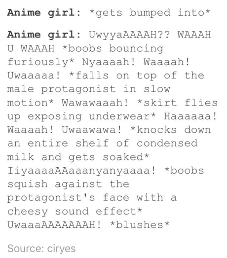 Sound of text anime girl