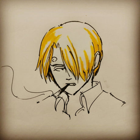 A Rough Sketch Of Sanji One Piece 9gag