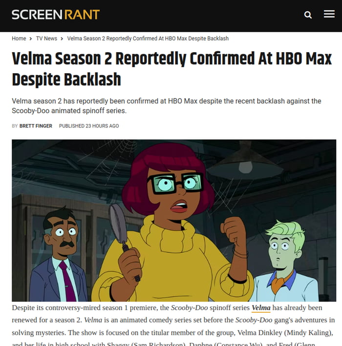 Velma Season 2 Confirmed - 9GAG