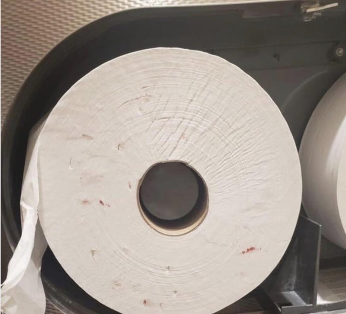 Toilet Paper Roll Used To Clean Needles