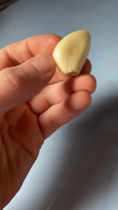 If you rub garlic on your fingers You can pick up and egg yolk