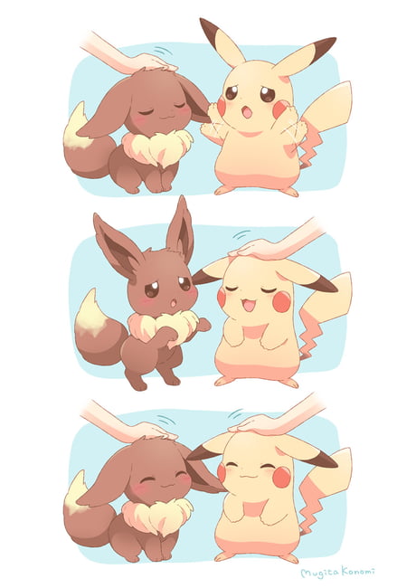 pikachu and eevee friends