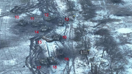 Russia lost 31 vehicles in just 1 failed attack today. Here is a photo of part of the aftermath.
