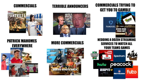 Watching American Football Starterpack - 9GAG