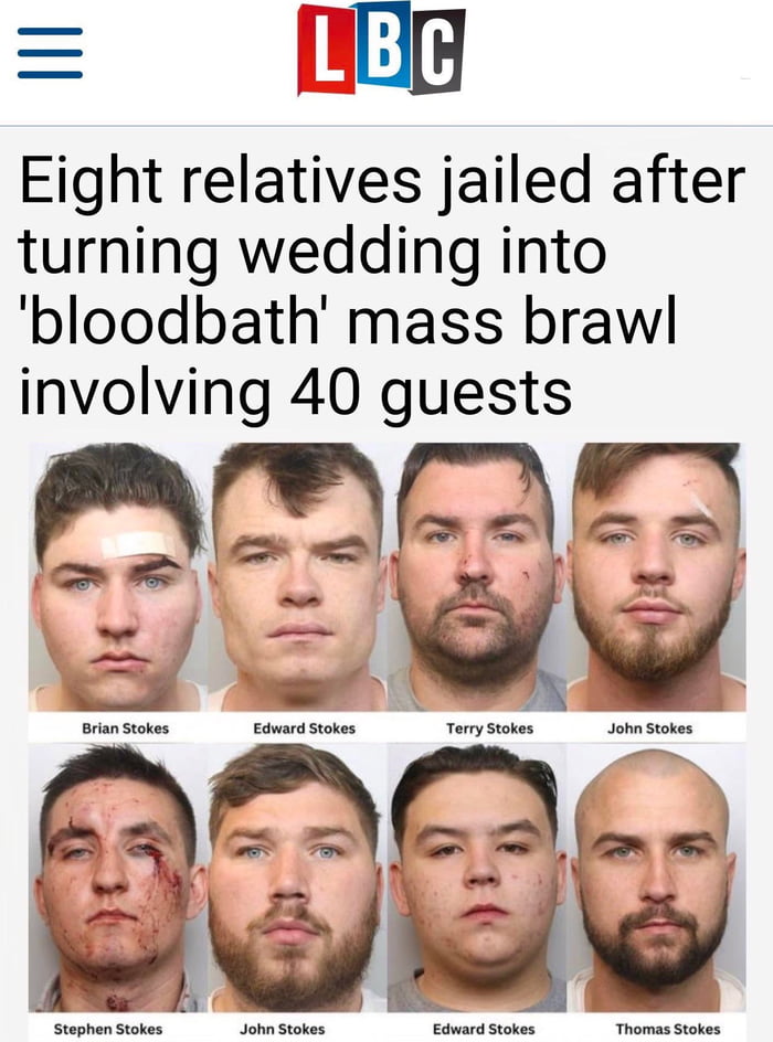 Average British wedding