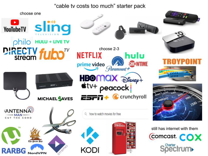 "cable tv costs too much" starter pack 9GAG