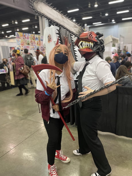 Power and Denji cosplay ❤️ swipe for the meme 😌 : r/ChainsawMan