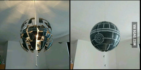 So Most Of You Have Probably Seen The Ikea Death Star Lamp By Now I Ve Modified Mine A Bit 9gag