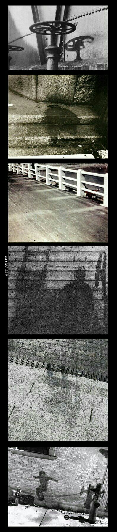 The Hiroshima Shadows Caused By The Radiation Of The Nuclear Explosion 1945 9gag