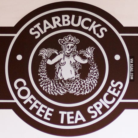 The old Starbucks logo - 9GAG