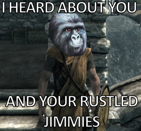 rustled jimmies meme gorilla