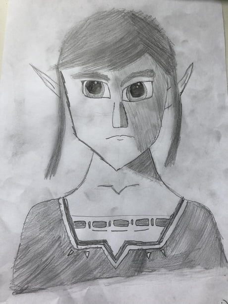 Breath of the wild Link pencil drawing! : r/zelda