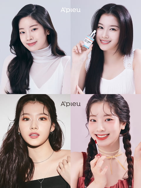 Photo : Sana and Dahyun's photos as new official models for A'pieu cosmetics.