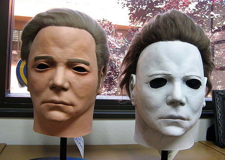 Sovereign Uoverensstemmelse sadel The famous Michael Myers mask from the Halloween movies was just a Captain  Kirk (William Shatner) mask that they cut the eye holes bigger, brushed out  the hair, and painted white. -