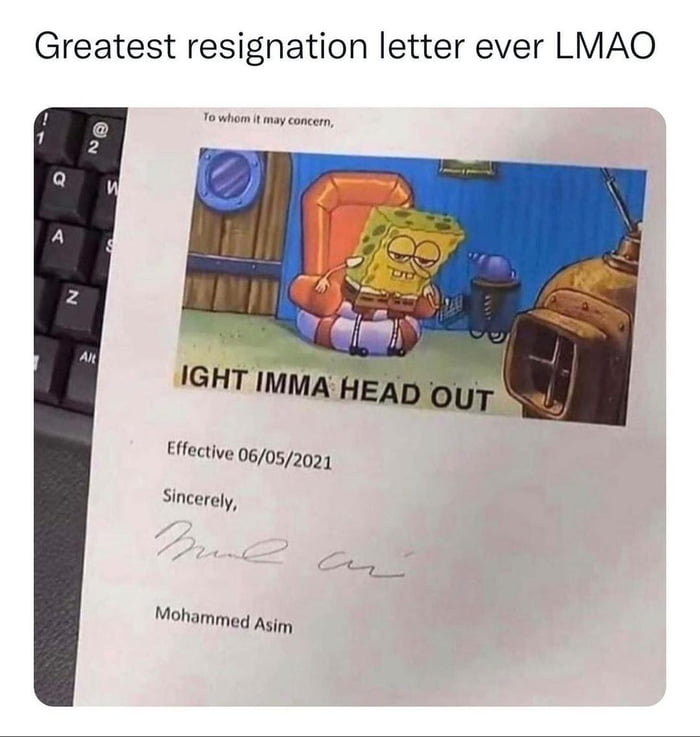 Resignation achieved